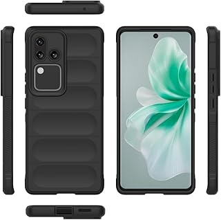 جراب متوافق مع VIVO V30 حمايه كامله من صدمات ماجيك شيلد مع حمايه للكاميرات من خامه السيلكون المقوي و مبطن من داخل-اسود