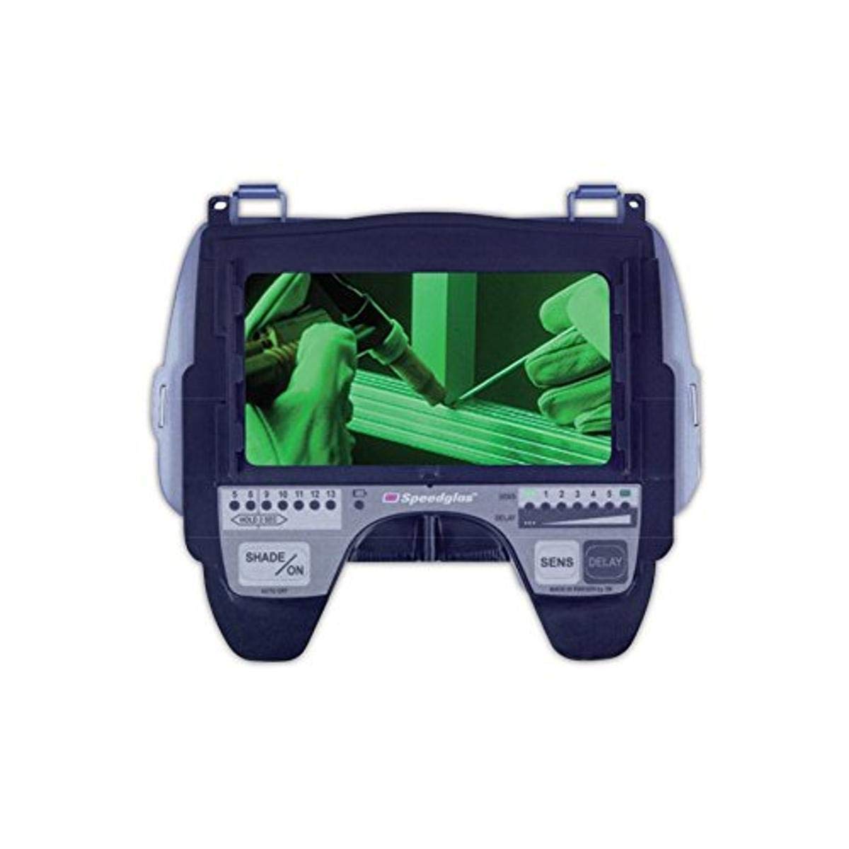 Careta para soldar 3M Speedglas con oscurecimiento automático y ventanas laterales azul