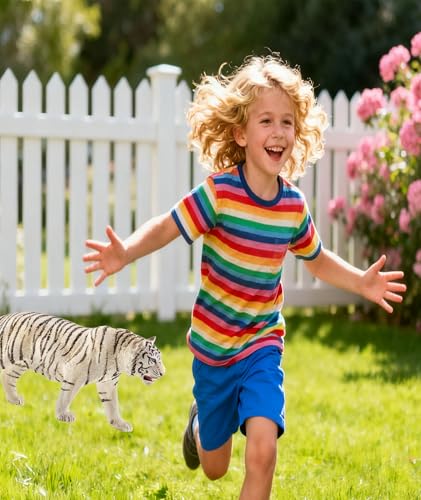 Image of White Tiger Toy for Kids, Storytelling Props and Home Decor, Collectible Lifelike Animal Model, Tiger Toys for Kids, Suitable for Giving as a Gift