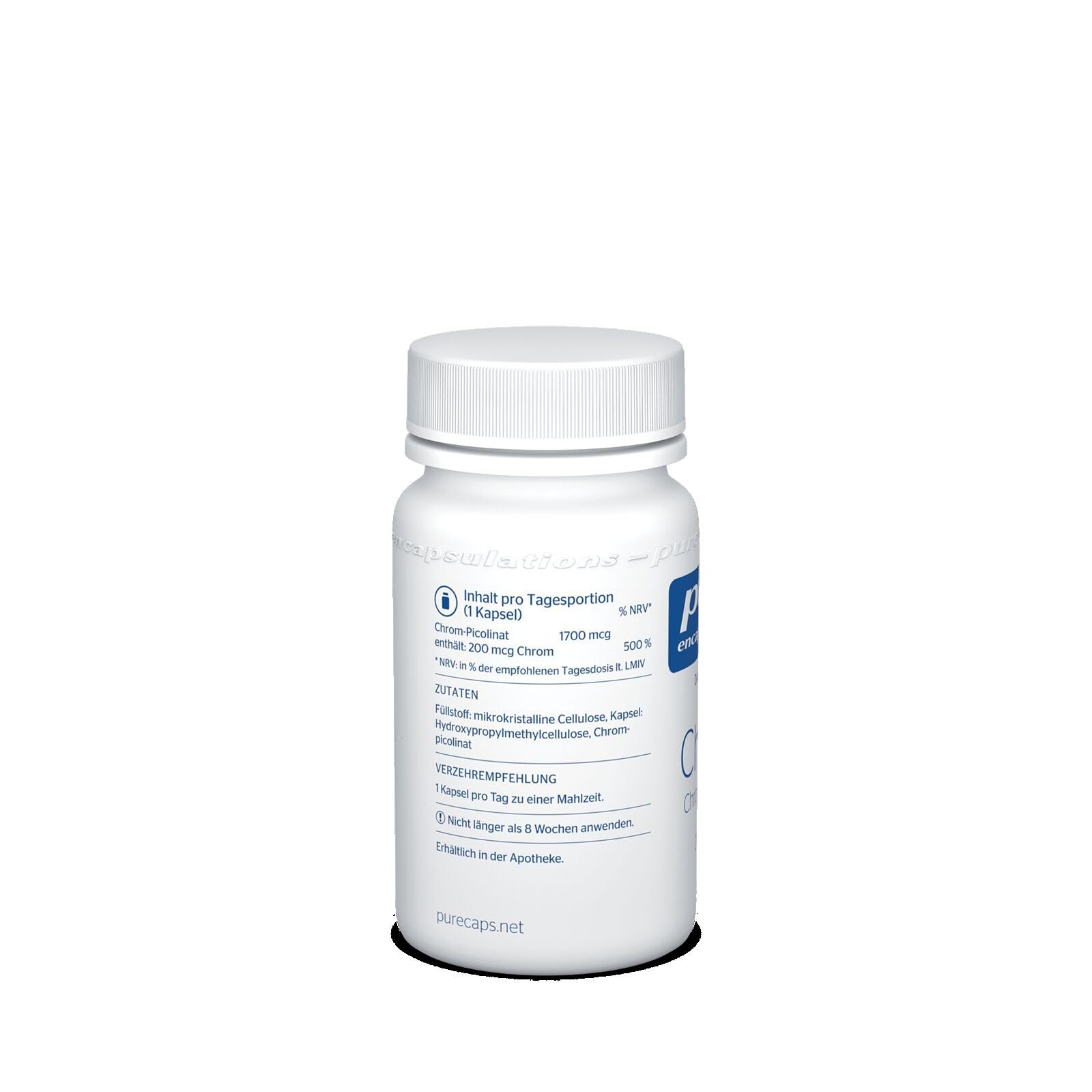 Pure Encapsulations - Chrom (Chrompicolinat) - Für Blutzuckerspiegel, Stoffwechsel - 60 Kapseln