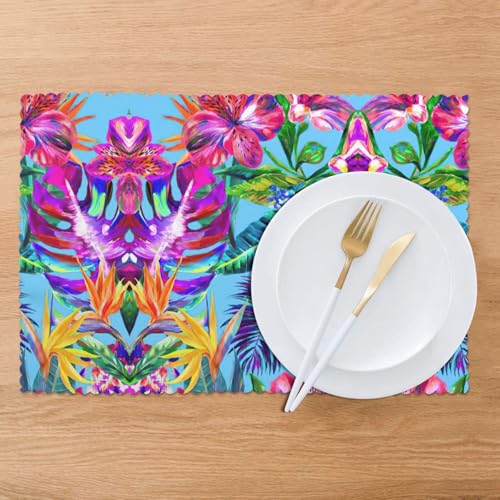 Sets de table en polyester de qualité supérieure au tissage résistant - 8