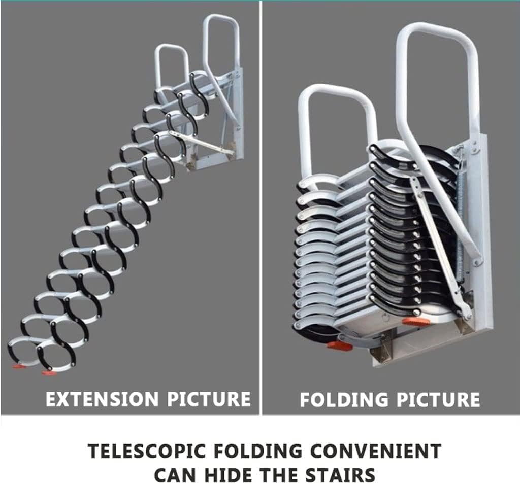 Telescoping Extension Ladder, Wide Pedal Multifunctional Indoor Ladder Telescoping Ladder Folding Ladder Stainless Steel Outdoor Aluminum Ladder Thickened Attic Ladder (Color : M2,