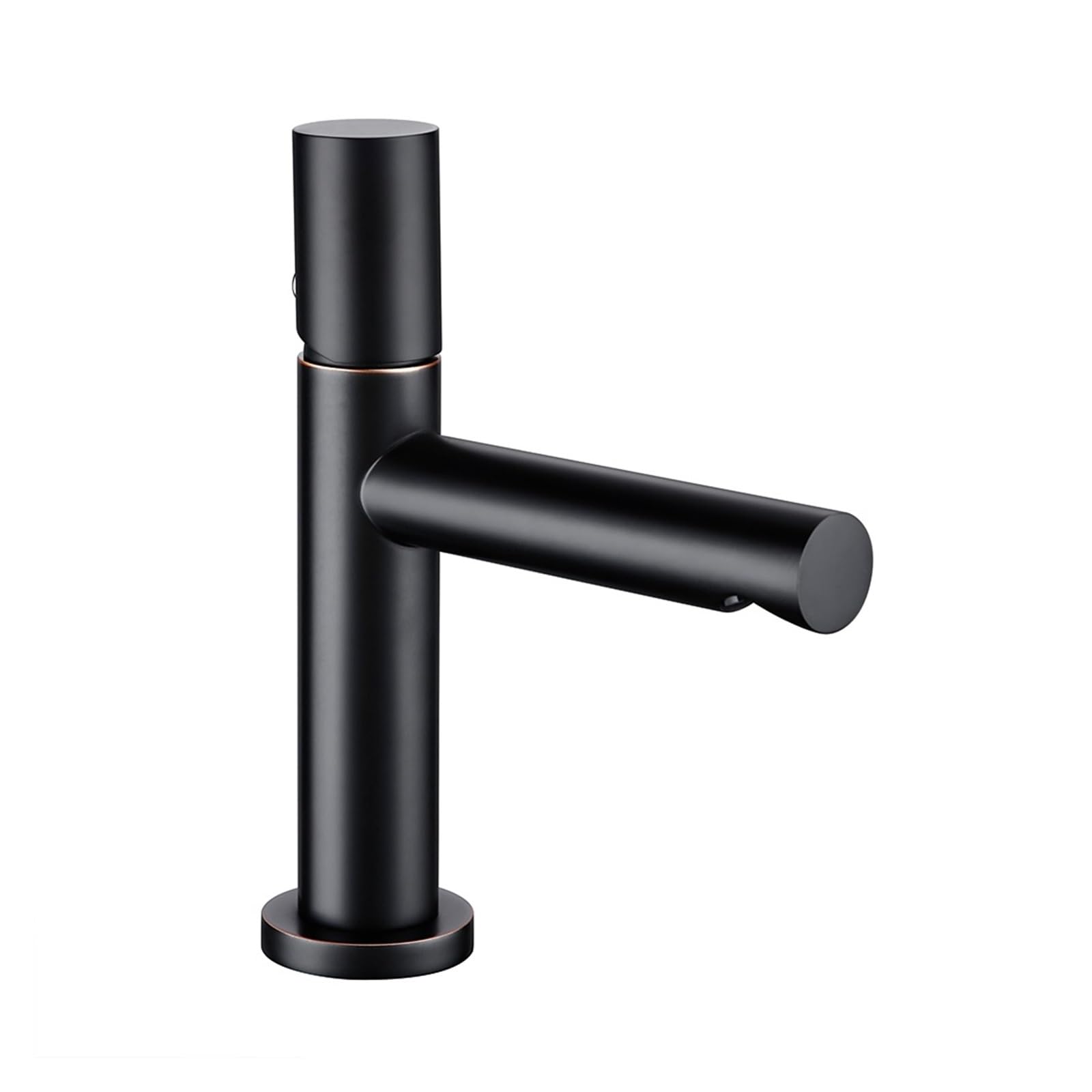 Robinet monotrou en laiton mitigeur anti-calcaire noir mat