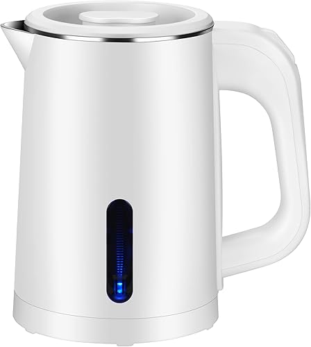 Hervidor de té eléctrico pequeño de acero inoxidable mini calentador de agua caliente portátil de 08 L hervidor de café eléctrico de viaje con