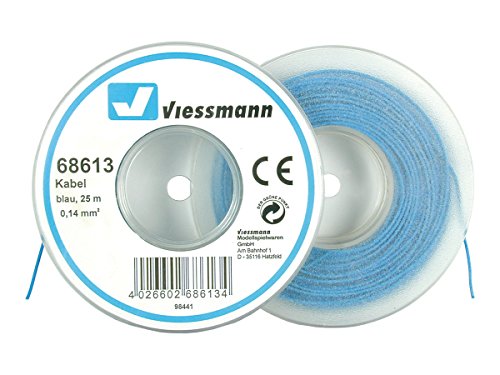 Preisvergleich Produktbild Viessmann 68613 Kabelring, Litze, 25m, 0,14 mm², blau