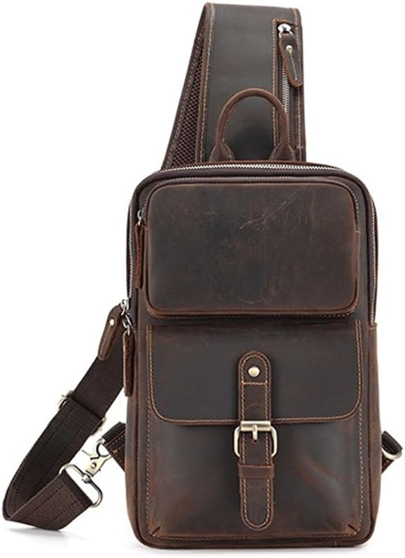 Sports Chest Bag Retro Crossbody Shoulder for Men