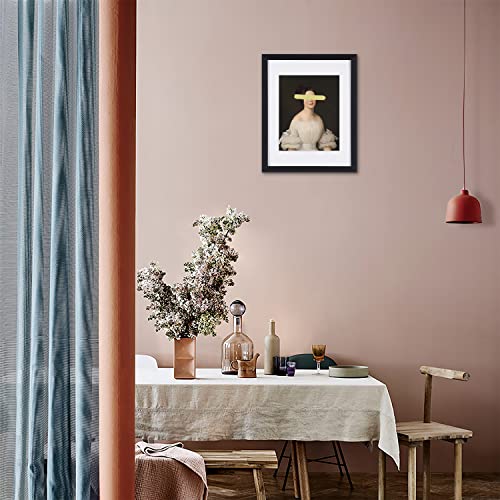 Vintage Framed Wall Art Decor, Portrait Kitchen Pictures Canvas Wall Art With Black Frame And Mat Bathroom Office Canvas Prints Wall Paintings Modern Artwork For Living Room Bedroom #TOP4