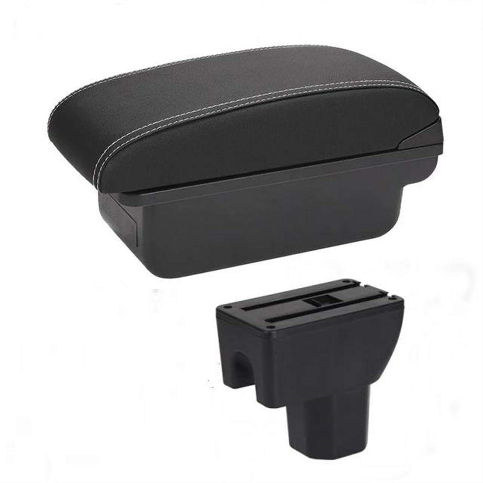 Ysdsls A-Black White Line Car Interior Accessories Center Console Multifunctional Storage Box Armrest For Ignis