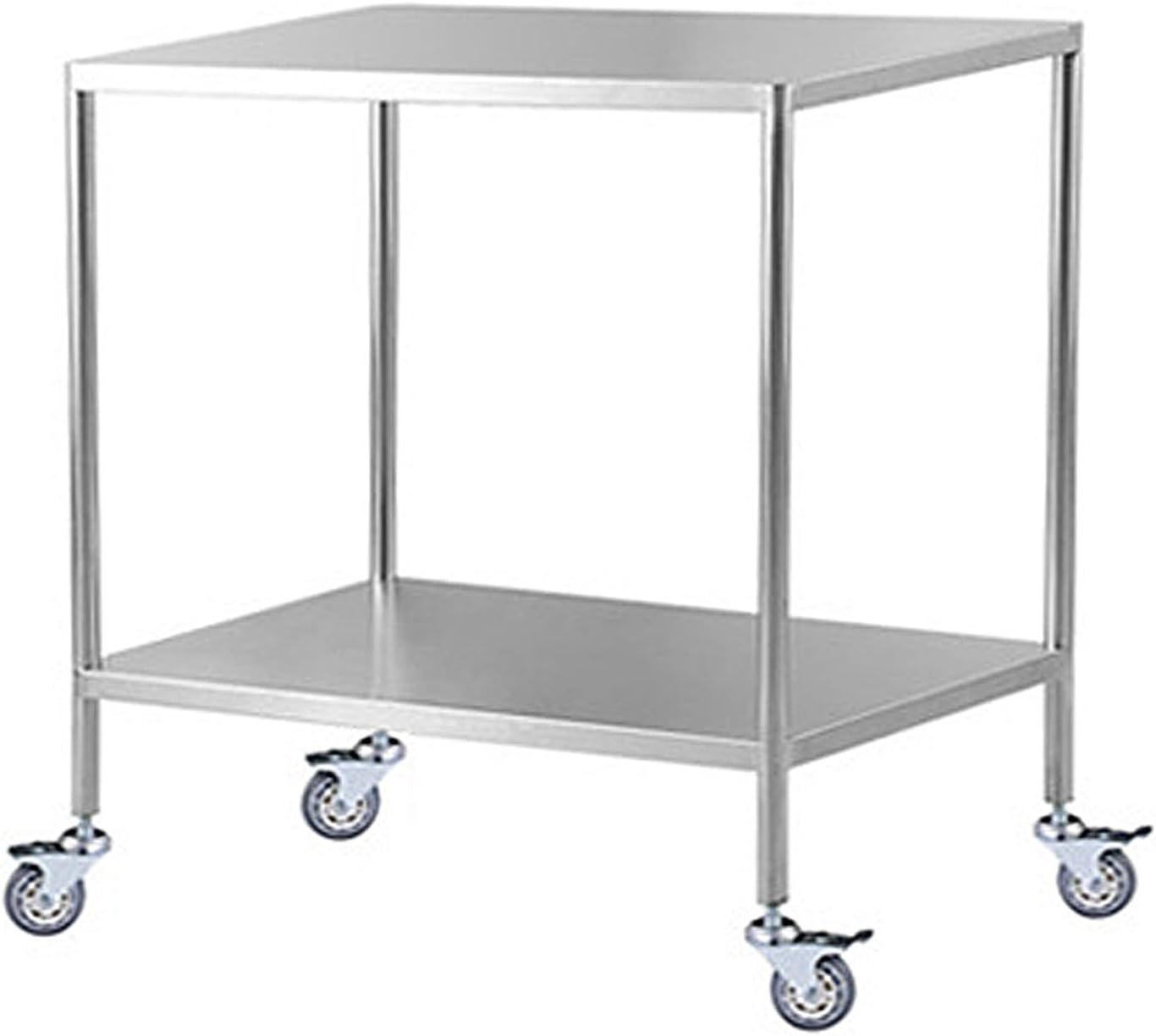 Rolling Carts with Wheels and Drawers Stainless Steel Lab Utility Cart,House, with 360° Silent Wheels and a Drawer Locking Wheels for Hospital Dental Clinic Home,90 * 48 * 85 Standard