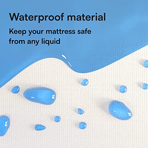 Waterproof Mattress Protector King Bed Size Jersey Knit Deep Pocket 78X80 Noiseless 8-20Inches Smooth Knit Jersey Mattress Pad Cover Fully Fitted #TOP2