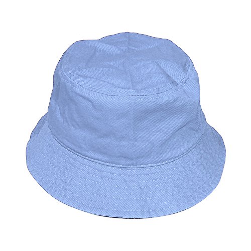 Falari Men Women Unisex Cotton Bucket Hat Large X-Large Sky Blue