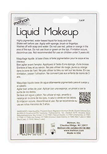 image for Mehron Makeup Liquid Face and Body Paint (1 oz) (BLACK), 1 Ounce