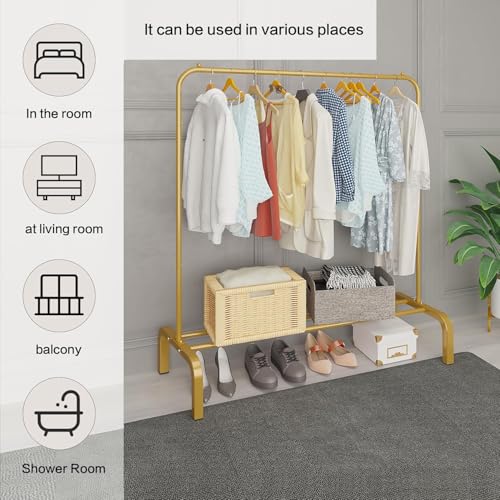 Image of Strassis Design Metal Plastic Wardrobe for Kids-Cupboard for Clothes, Almirah for Clothes, Baby Collapsible Wardrobe, Multi-Purpose Kids Storage Rack for Home Books,Toy,Living Room -Golden
