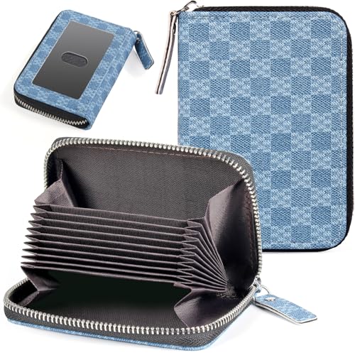 Image of Credit Card Wallet, RFID Card Case Wallet, Zipper Card Cases Holder for Men Women, RFID Blocking, KeyChain Wallet, Compact Size Card Organizer Case for Women