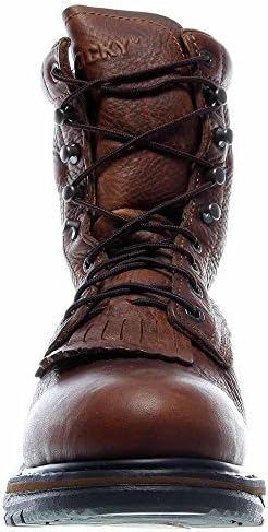 Men's Rocky 8" EH Ride Lacer Work Boots BROWN 7.5 W | Image 4