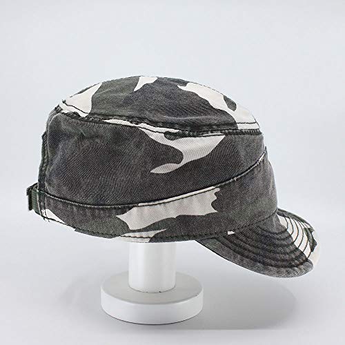 Image of The Vintage Year Washed Cotton Distressed Cadet Hat - Tactical Military Baseball Cap for Men & Women, Outdoor Casual Wear