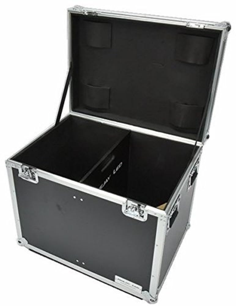 Utility Trunk 29.9x21.56x24.02. Engineered To Hold Tools/Lighting Or Others With Caster Board Recessed Handle And Tough Pro Gauge Ball Corners One Black Interior Divider DEEJAY LED TBHTUT2230W