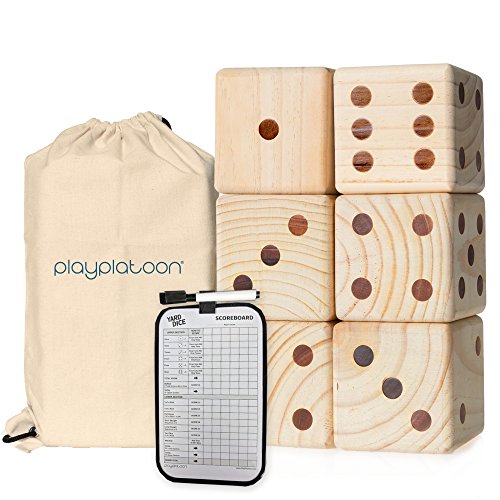 Play Platoon Lawn Dice - Giant Wooden Yard Dice Game for Playing Endless