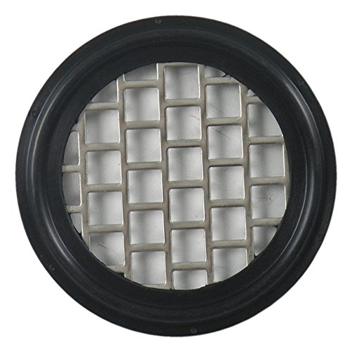 Buna Sanitary Tri-Clamp® Screen Gasket, Black - 4" w/ 4 Mesh (316L Stainless Steel)