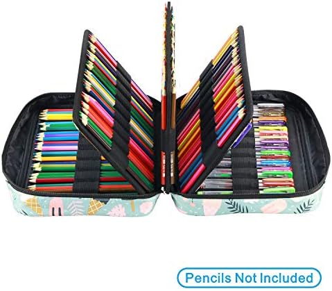 YOUSHARES Colored Pencil Case 220 Slots Pen Case Organizer With Handy Wrap & Zipper, Multilayer Holder for Prismacolor Colored Pencils & Gel Pen (Ice-Cream) — 사진 5