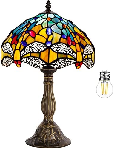 Tiffany Lamp Stained Glass Dragonfly Style Table Lamp 18 Inch