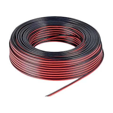 DEMASLED 20 AWG Electrical Wire 50ft (25ft Each Color) Red/Black LED Wire 2 Pin Extension Cable 12V/24V DC Tinned Copper Wire for LED Strips and Indoor Electrical Connections Cover