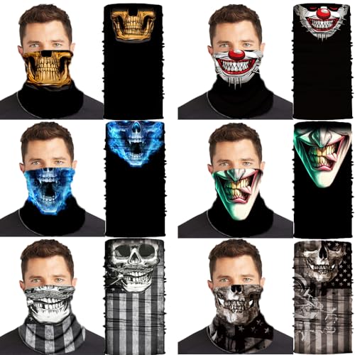 Neck Gaiter Sun UV Protection, Face Cover Balaclava Gator Mask for Men Women Boys Girls, Cool Scarf Mask Breathable Bandana Neck Warmer Headband Headwear,Head Wrap for Outdoors Motorcycle Cycling