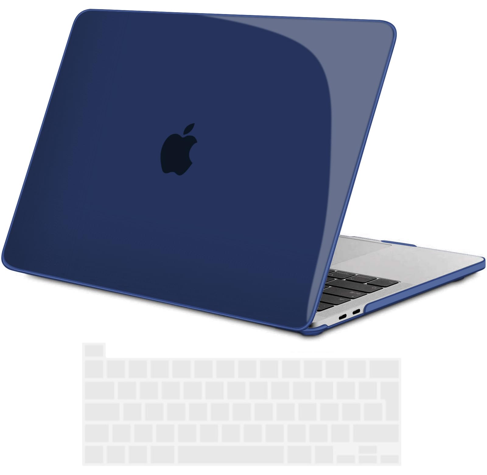 TECOOL Funda Compatible con MacBook Air 13,3 Pulgadas 2010-2017 (A1466 A1369), Carcasa de Plástico Ultrafina y Cubierta de Teclado en UE, Gris-Negro — view 100