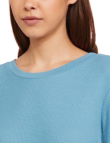 Image of Amazon Brand - Symbol Women's Casual Cotton Blend Waffle Calf Length Regular Fit Nighty (Available in Plus Sizes)