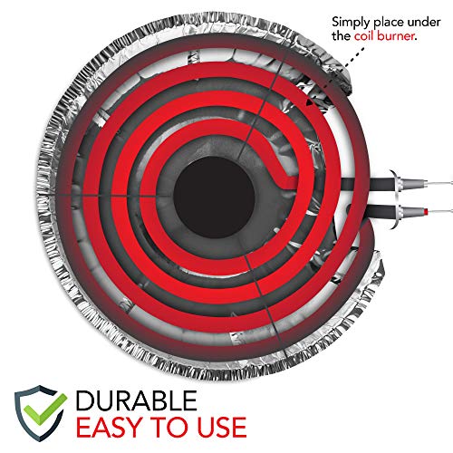 Round Electric Stove Burner Covers (50 Pack) 6 Inch and 8 Inch Disposable Stove Top Aluminum Foil Bib Liners, to Keep Kitchen Range Clean from Oil and Food Drips, Stock Your Home - Image 5