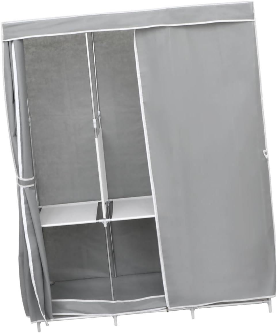 1Pc Non Woven Fabric Wardrobe with Sturdy Frame Easy Assembly Storage Organizer for Clothes Capacity Clothes Closet for Home and Walk Closet