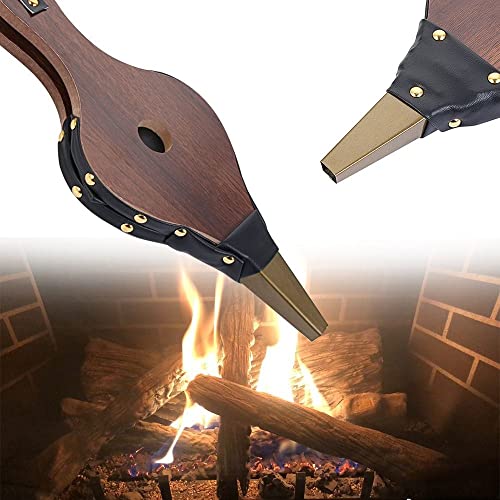 Fireplace Wood Bellows Hand Blower Hand Tools Grilling Accessories Campfire Barbecue Blower Suspenders Fireplace Crafts #TOP4