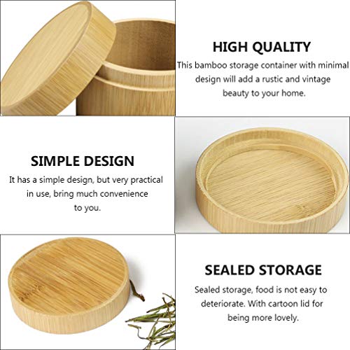EXCEART 2 Unidades Caixa De Chá De Bambu Tanque De Armazenamento De Chá Pote De Matcha Recipientes C