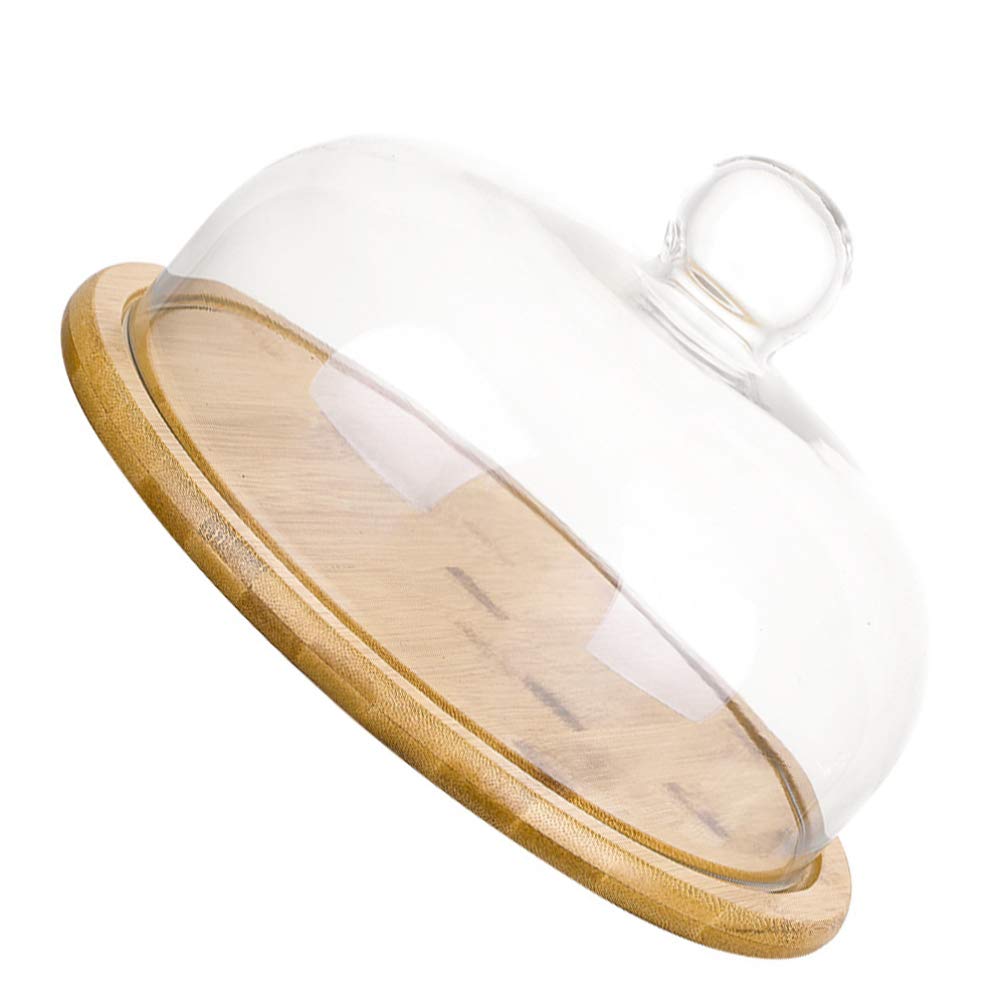 YARNOW Assiette Patisserie Cloche en Verre - Plateau à GâTeaux Et Snacks, IdéAl pour La Maison Et Les RéCeptions