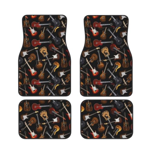 Alfombrillas para coche de guitarras negras evitan resbalones y protegen el suelo del vehículo
