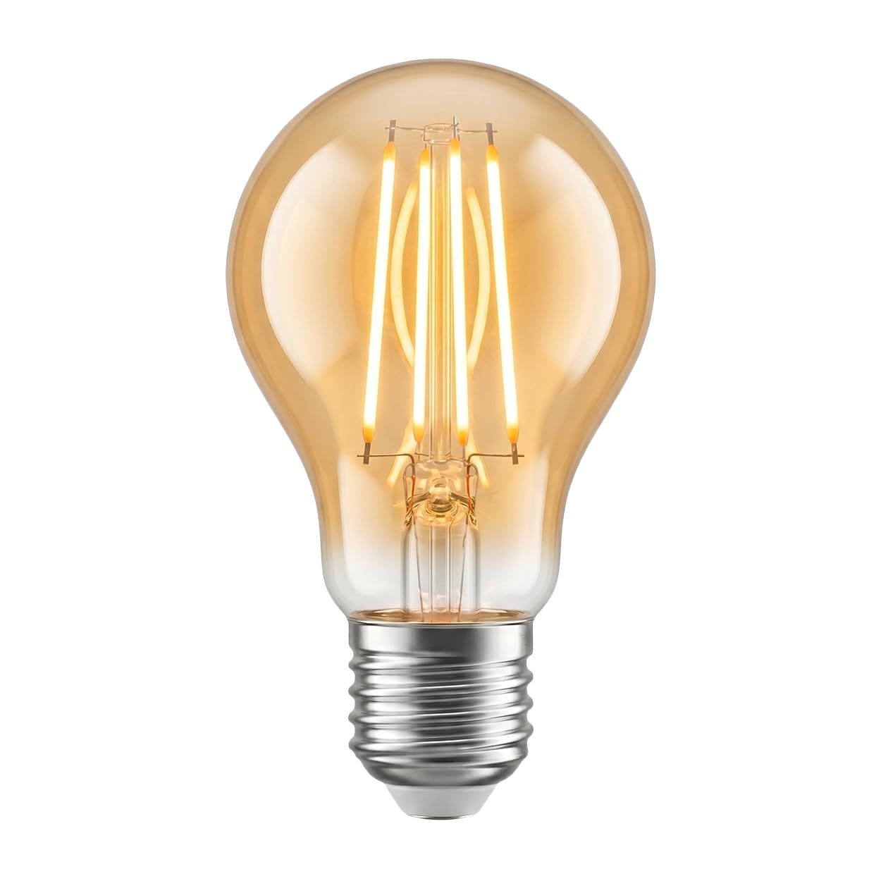 HOFSTEIN E27 LED Warmweiss Glühbirne E27 10er Set Amber, Bernsteinfarbenes dimmbares Leuchtmittel Vintage Look 7 Watt, 2200 Kelvin 730 Lumen A60 Gemütliches Licht Für Wohnraum und Deko