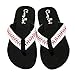 Cocomo Soul Baseball Stitch Leather Flip Flops (8) White