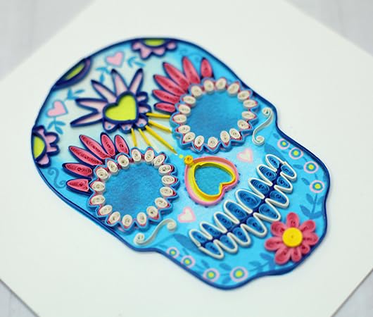 Sugar Skull, Handmade Quilling Greeting Card - Image 3