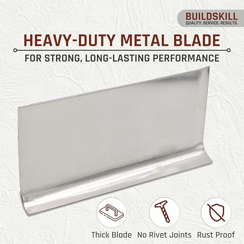 Image of BUILDSKILL Heavy Duty Metal Concrete Edger Tool with Ergonomic Rubber Handle | Ideal for Rounding Borders, Corners, and Applying Cement | Perfect for Finishing, Construction, & Home Improvement