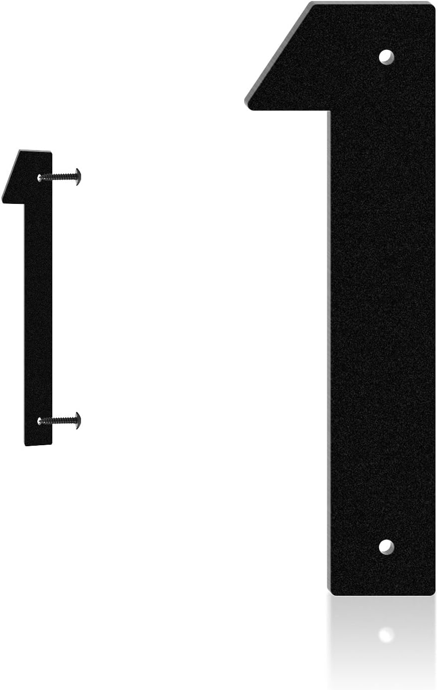 3Inch Black Metal Outdoor Address Signs With Numbers And Letters,Waterproof And Rust-Proof Modern Address Numbers,Suitable For Use On Mailboxes,Doors And Outdoor Home Offices（1）