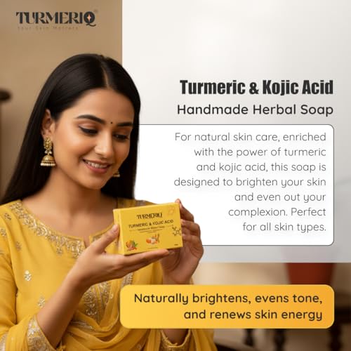 Image of Turmeric & Kojic Acid Soap for Brightening | Pack of 2 | 200g