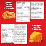 RITZ Snackwiches, 32 Individually Wrapped Snack Packs, Variety, Crackers, 2 Cheese flavoured 304 g, 2 Real Peanut Butter 312 g, School, Family, 1.23 kg