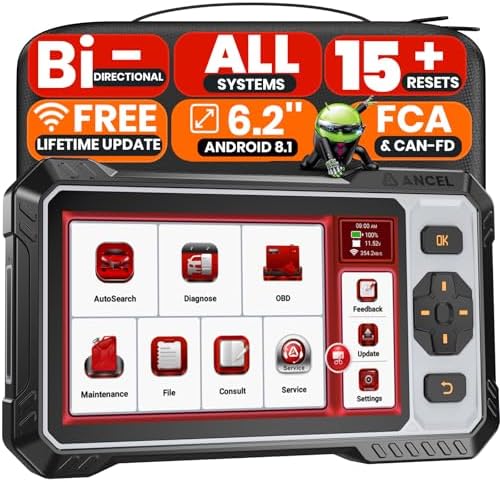 ANCEL OBD2 Scanner FX6100, All System Bidirectional Diagnostic Tool with Active Test, 15+ Reset Services, EPB/BMS/ABS/SAS/DPF Reset & Injector Coding, CAN?FD/FCA, AutoVIN, Free Lifetime Updates