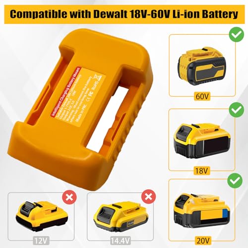 USB Power Tool Battery Chargers for Dewalt 20V Li-ion Battery ,USB Charger Adapter with USB-A&USB-C 2.1A Fast Charge Ports