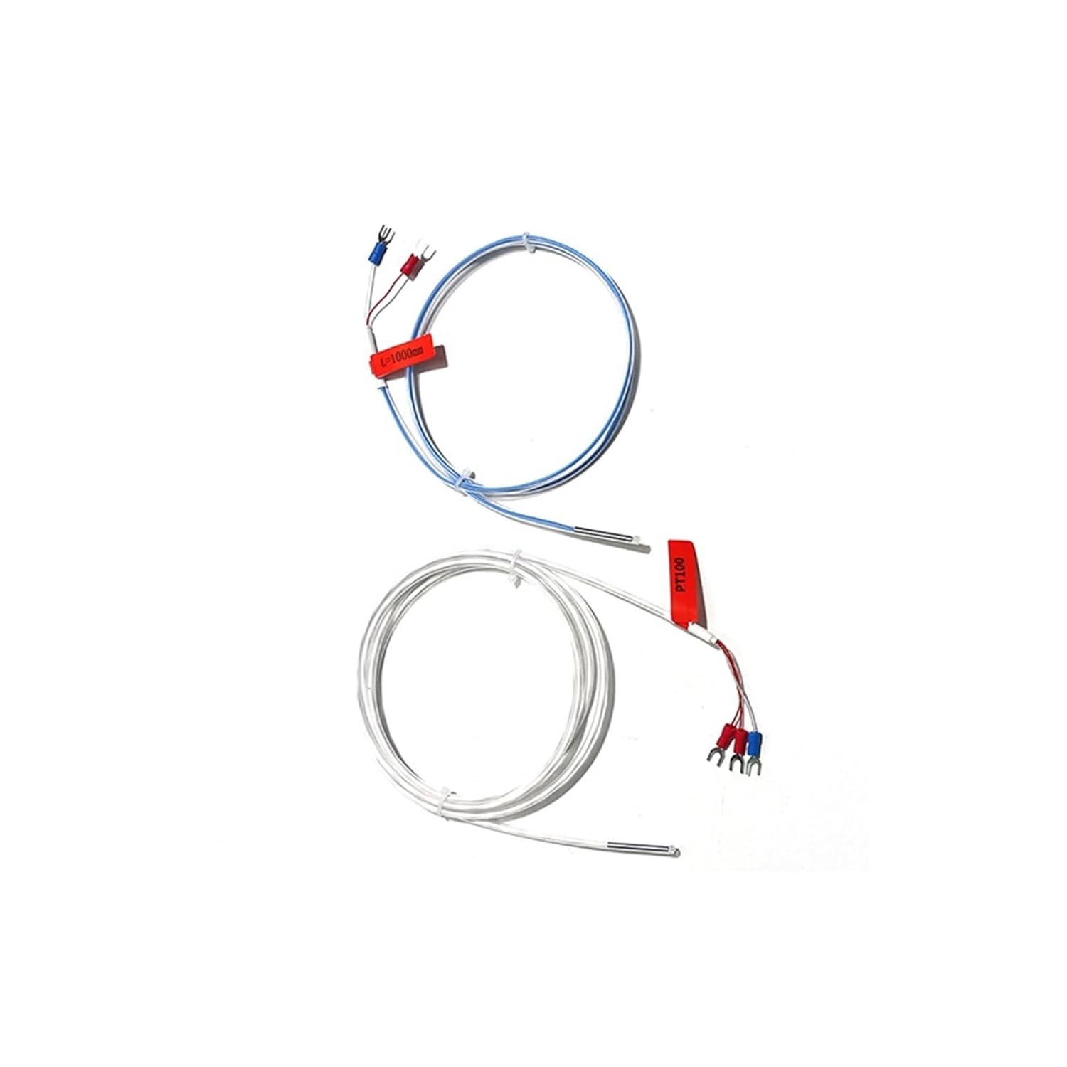 PT100 / K Type RTD Resistance Temperature Detector 3 * 30mm Probe Waterproof PTFE Wire 1m/2m/3m/5m 260℃