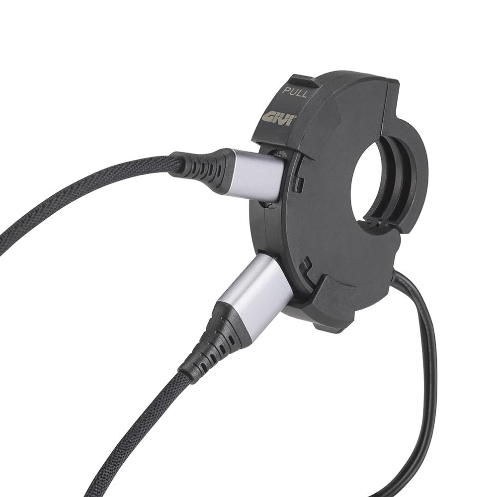 Presa USB e USB-C da Manubrio per Moto, 12-24V Input, Compatibile con Manubri 22-25,4mm, con Cablaggio