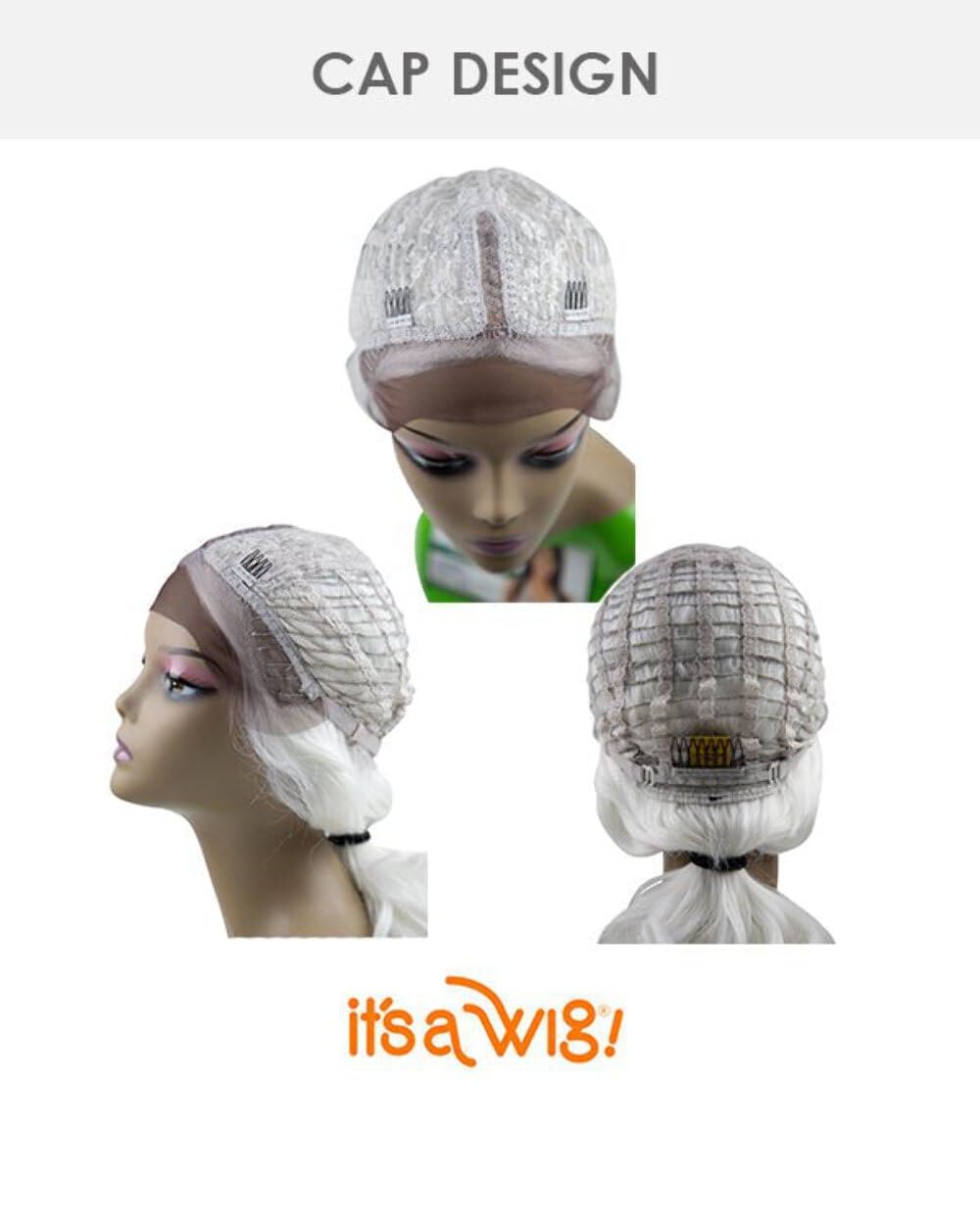 It's A Wig! Synthetic Swiss Lace Front Wig - Houston (PEACH/PINK)