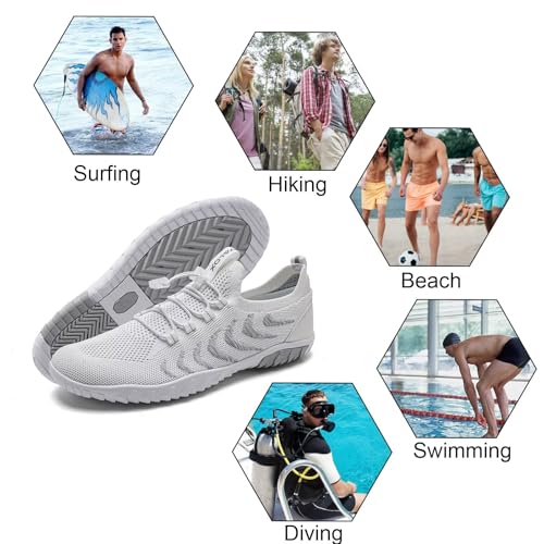 Image of YALOX Water Shoes Men's Women's Swim Shoes Outdoor Beach Barefoot Quick-Dry Aqua Pool Socks Swimming Yoga Surfing Exercise