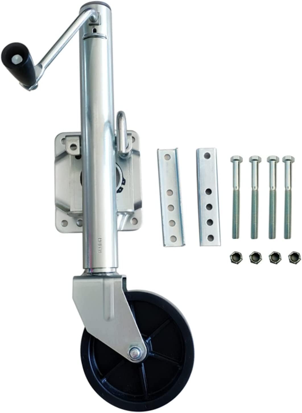 Jack with Wheels Swivel Trailer Jack,Boat Trailer Tongue Jack with 6In Wheel,Trailer Jockey Wheel 1200Lb Capacity,10In Lift