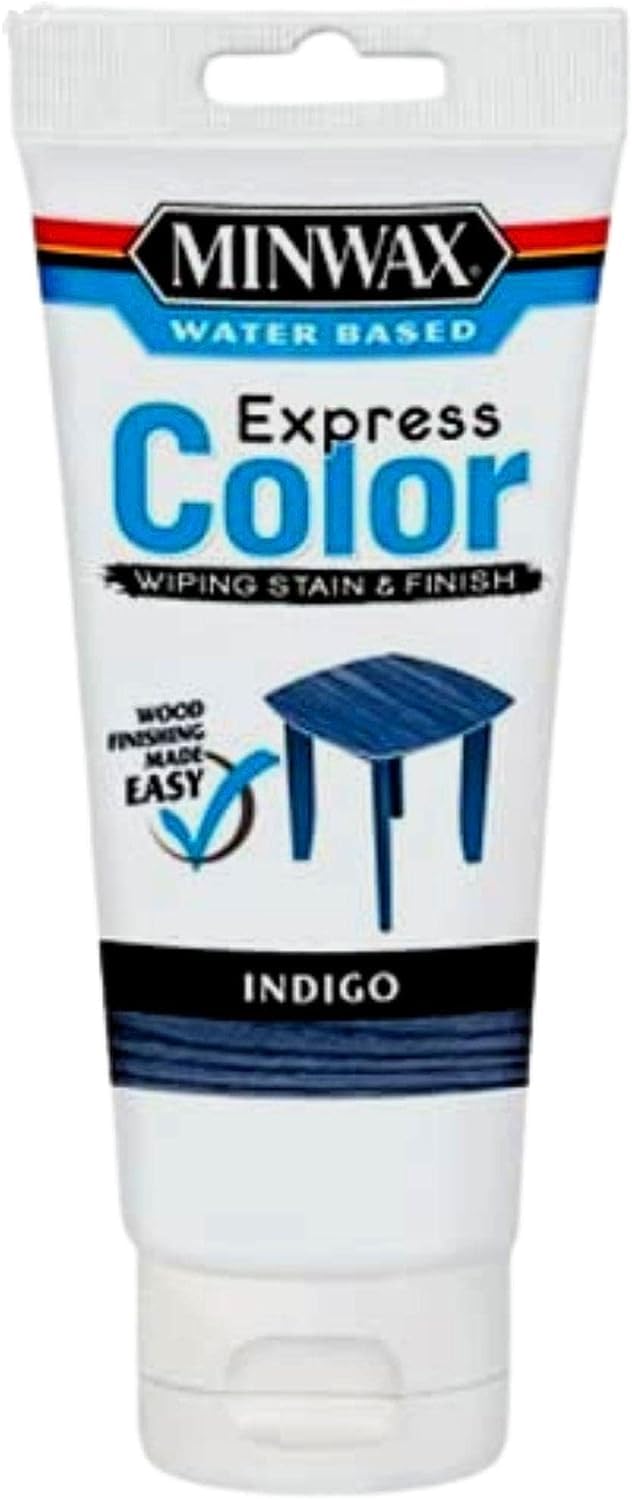 Minwax 308074444 Express Color Wiping Stain and Finish, Indigo